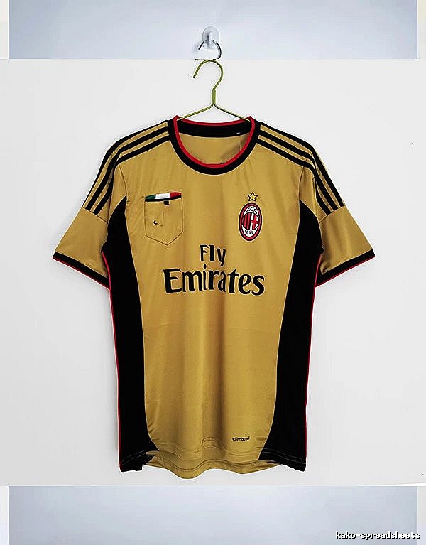 AC Milan Travel Retro soccer jersey Red Black Striped with Soft Visual Tone