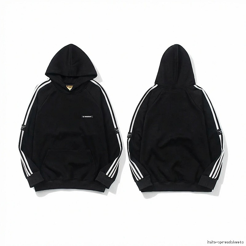 Adidas classic three - stripe black sweatshirt
