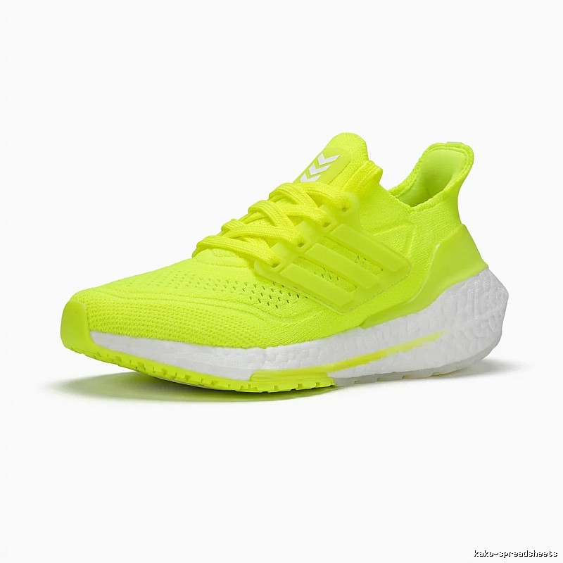 Adidas Ultraboost fluorescent yellow running shoes