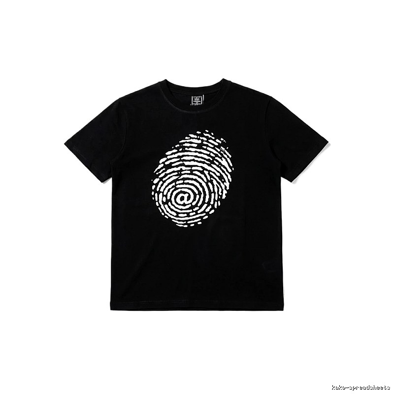 ADWYSD Fingerprint Trendy Black T-shirt