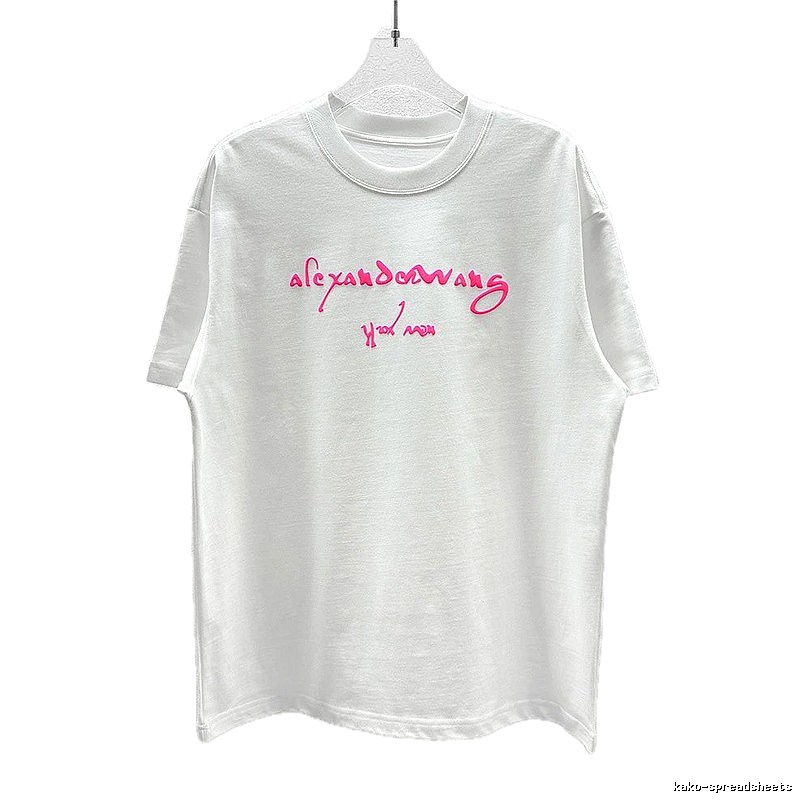 Alexander Wang Foam-Printed Cool & Trendy Style White T-Shirt