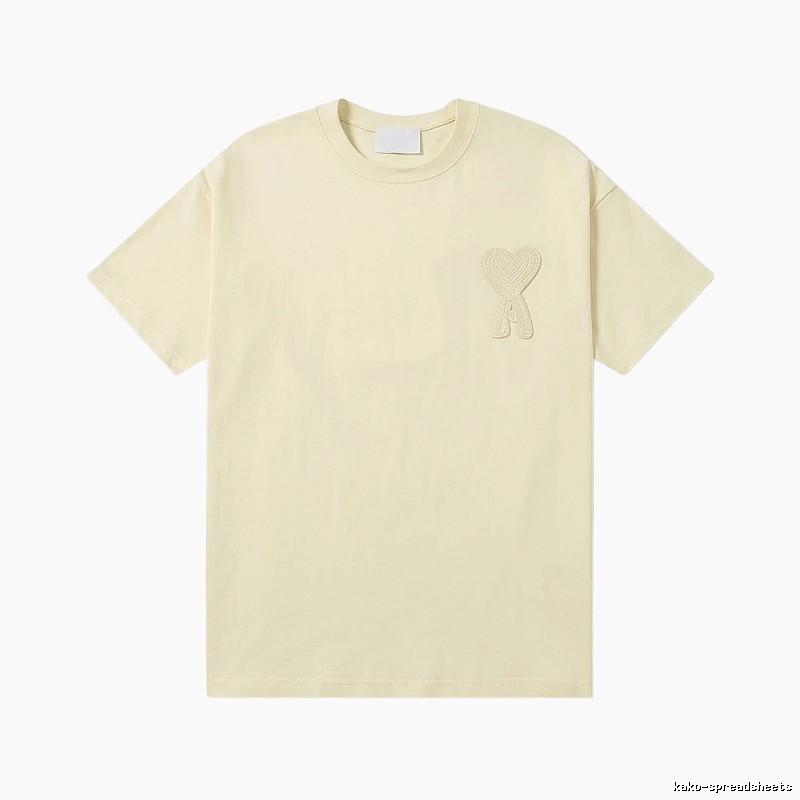 AMI Love Embroidery Simple Style T-shirt