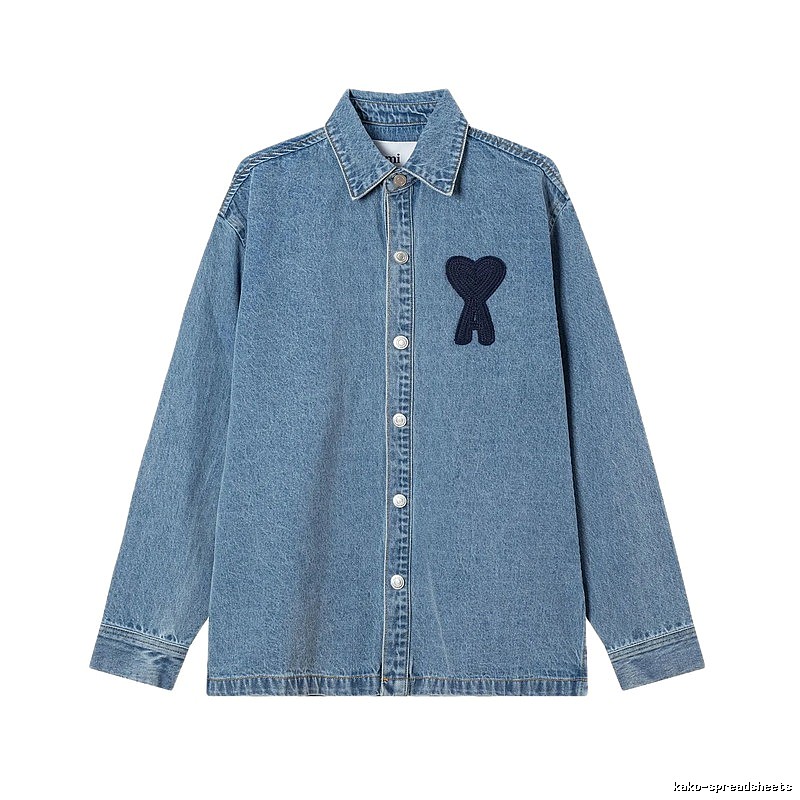 AMI Love Heart Denim Shirt