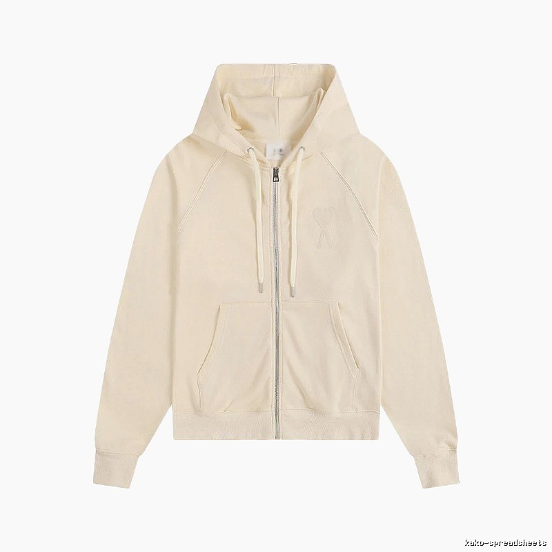 AMI Love Minimalist Style Beige Sweatshirt