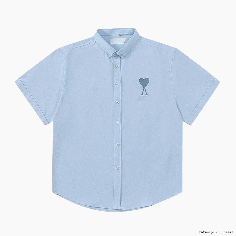 AMI Love Simple Style Blue Shirt