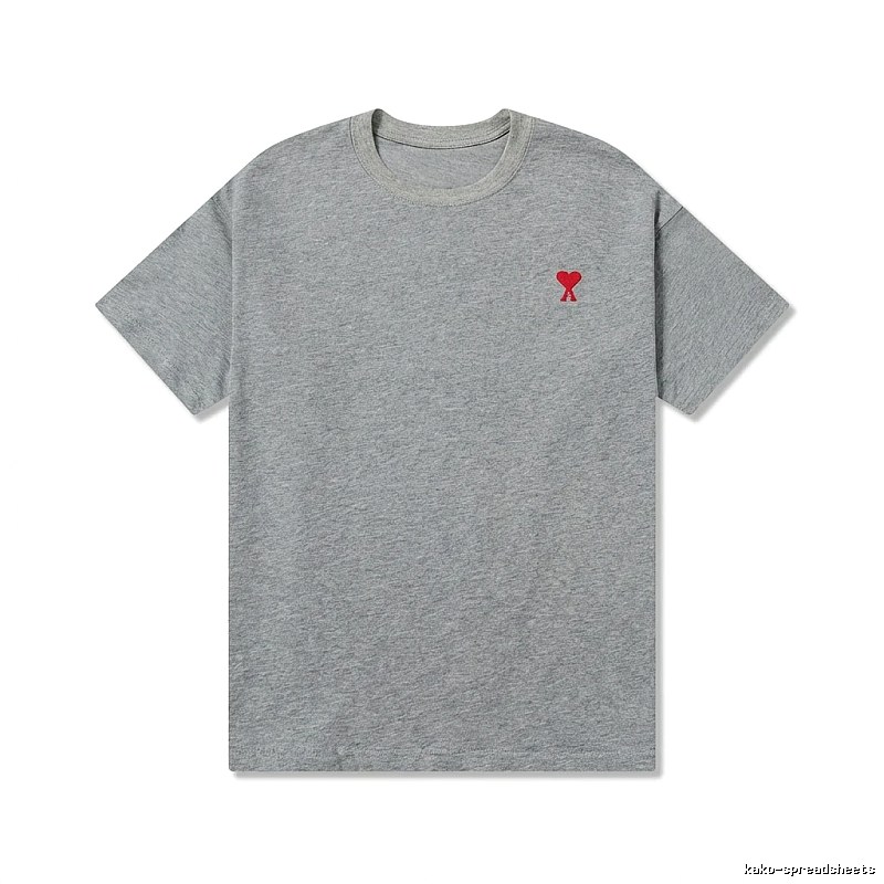 AMI Love Simple Style Grey T-shirt