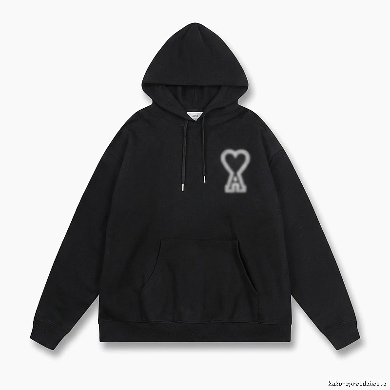AMI Love Trendy Black Hoodie