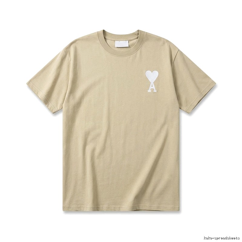 AMI minimalist style beige T-shirt