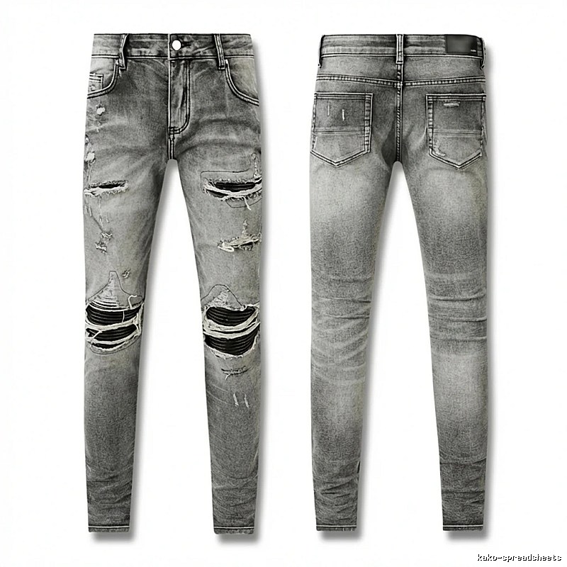 AMI Ripped Trendy Brand Jeans