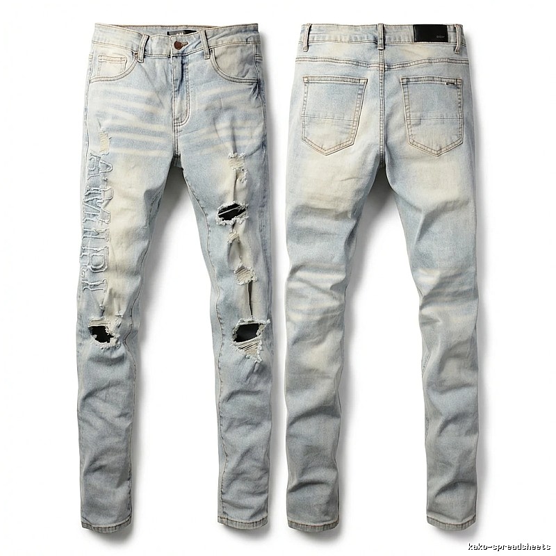 AMI Ripped Trendy Brand Jeans