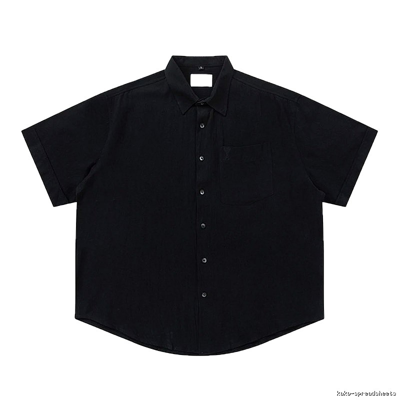 AMI series short-sleeved shirts in black