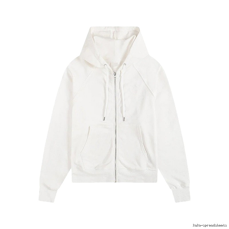 AMI simple style white hoodie