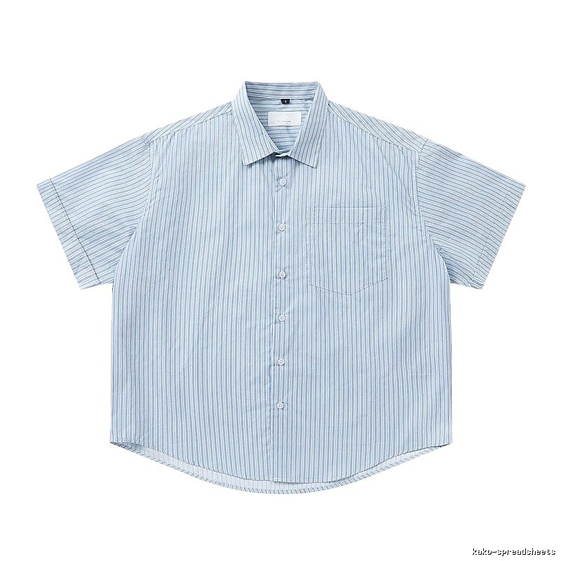AMI striped minimalist style blue shirt