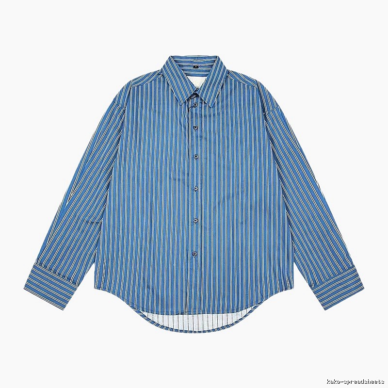 AMI striped retro-style blue shirt