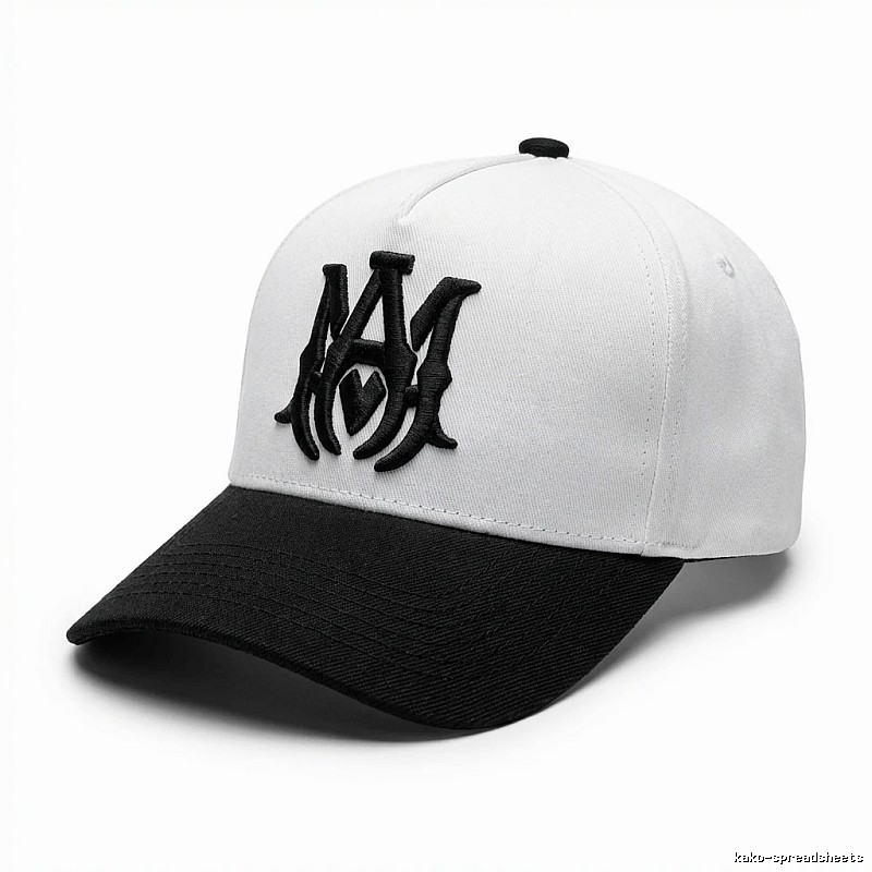 AMIRI Black and White Patchwork Baseball Cap
