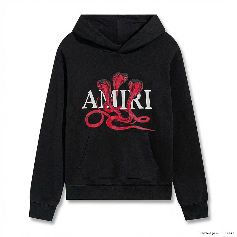 AMIRI black hoodie with snake print