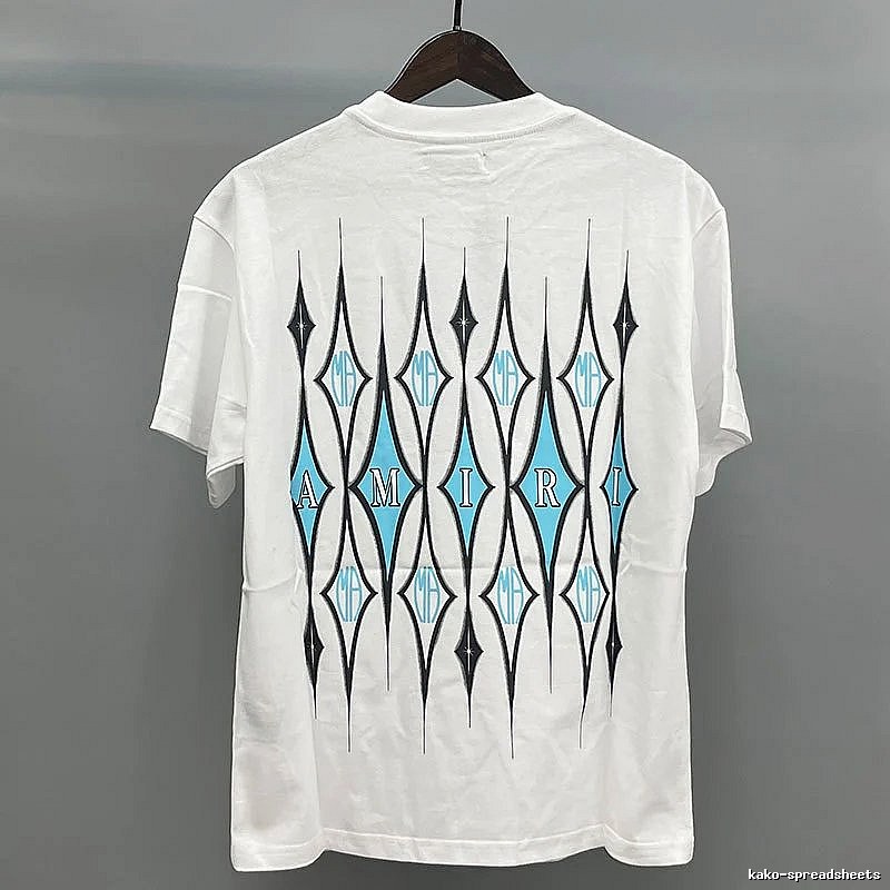 Amiri Blue Graphic Detail White Records Graphic T-Shirt Gift Ready