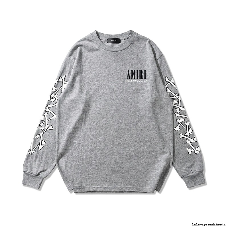 AMIRI Bone Pattern Trendy Cool Gray Sweatshirt