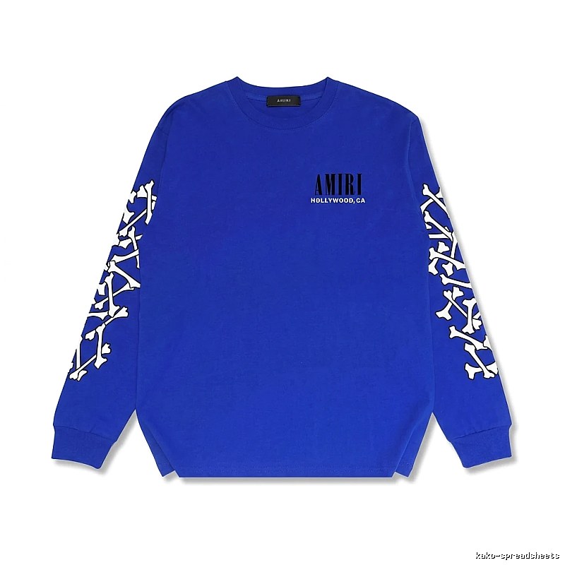 AMIRI Bone Pattern Trendy Cool Style Blue Sweatshirt