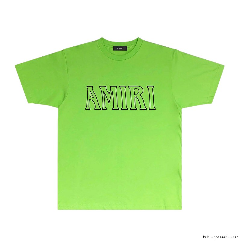 AMIRI Fluorescent Green Simple T-shirt