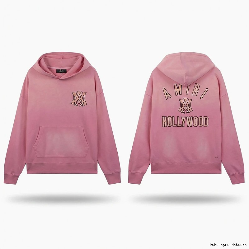 AMIRI Hollywood-style pink sweatshirt