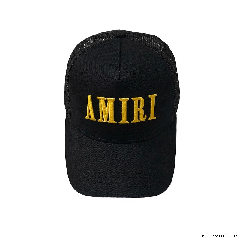 AMIRI letter embroidery black cap