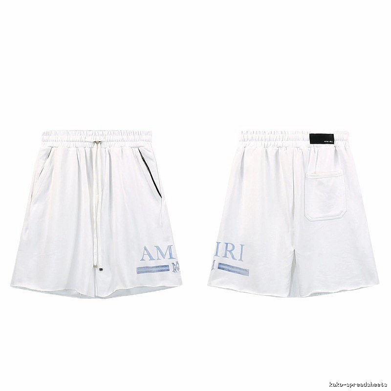AMIRI Letter Print Street Style White Shorts