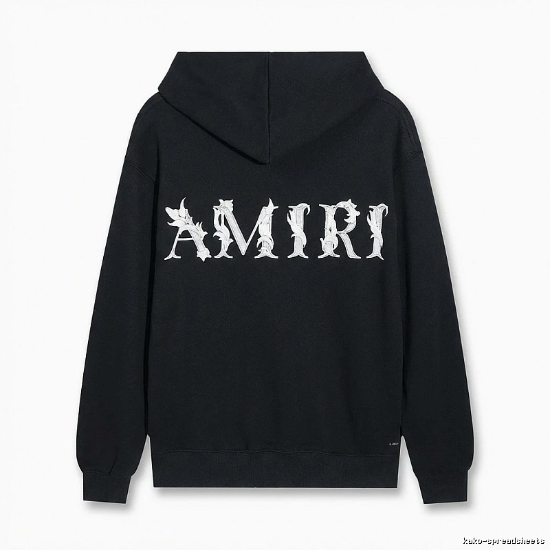 AMIRI letter-style black hoodie