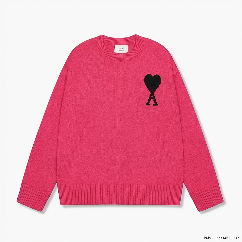 AMIRI Love Trendy Cool Rose Red Sweater