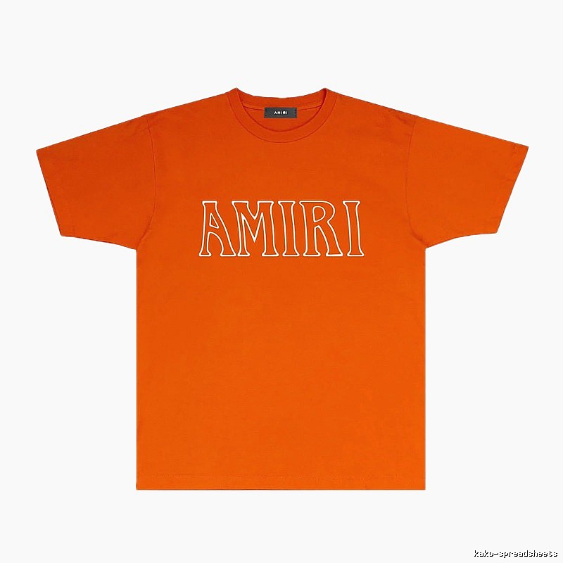 AMIRI Orange Minimalist Style T-shirt
