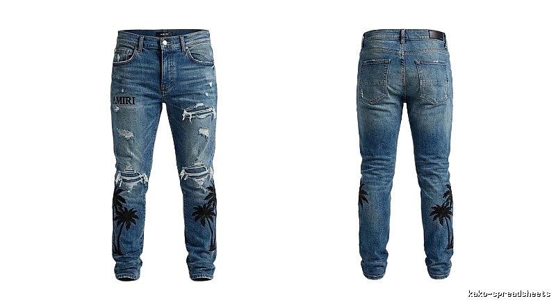 AMIRI Palm Tree Ripped Jeans
