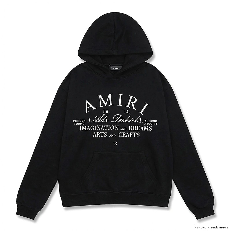 AMIRI retro-style black hoodie
