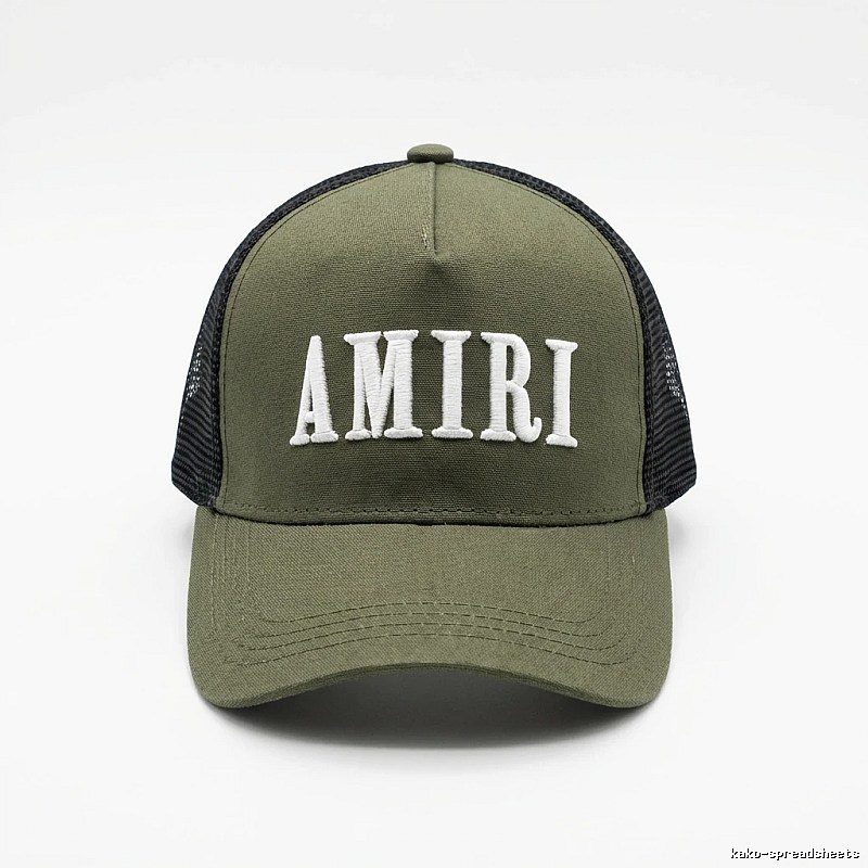 AMIRI Retro Style Olive Green Hat