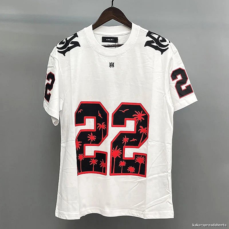 Amiri White Red Records Graphic T-Shirt Casual Layering