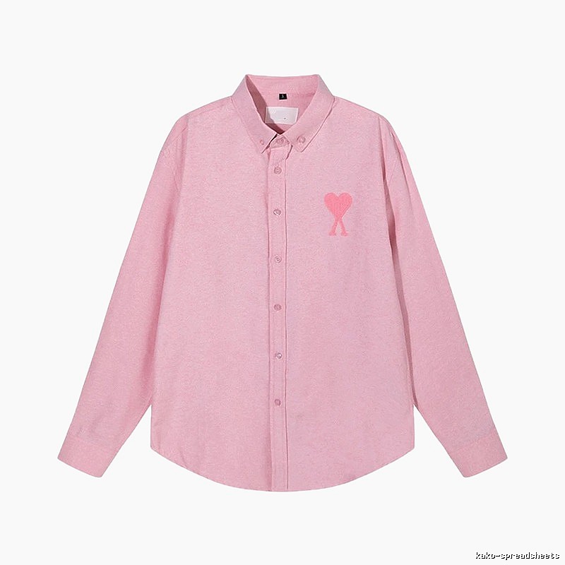 AMI's Love Minimalist Style Pink Shirt