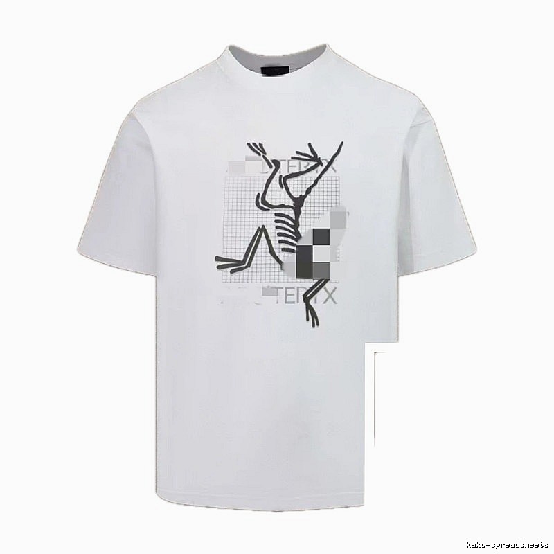 Archaeopteryx Skeleton Print Techwear Style White T-Shirt