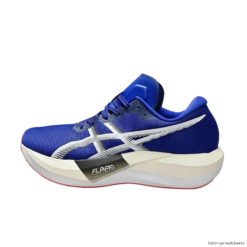 ASICS racing blue and white sports shoes