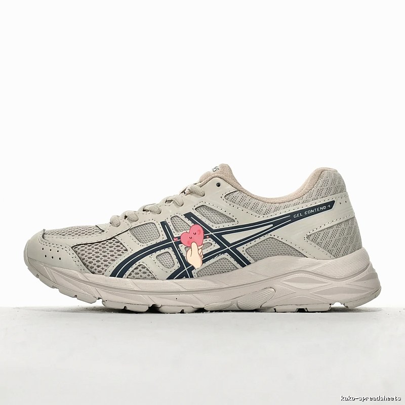 ASICS retro-style light gray running shoes
