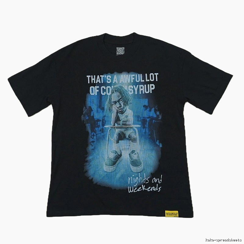 AwfulLot Portrait Print Street Style Black Short-sleeve T-shirt