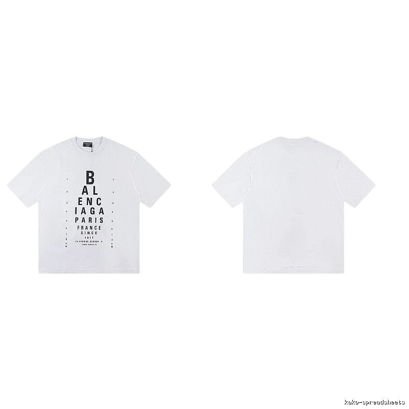 Balenciaga Letter Print Street Style White T-Shirt