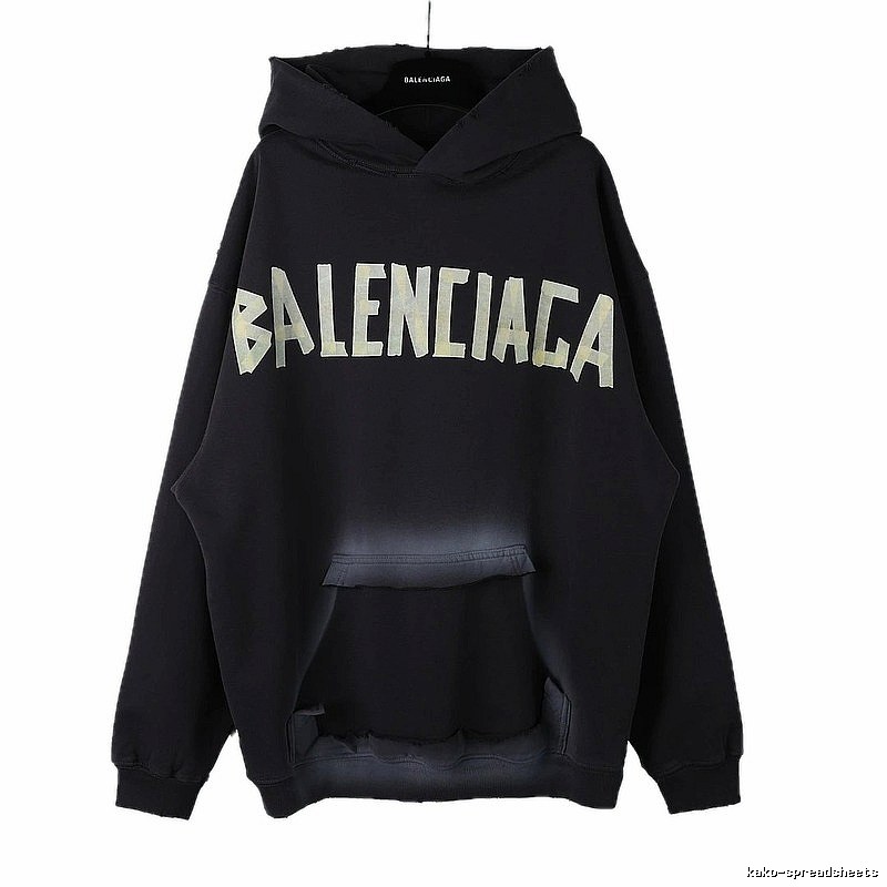 Balenciaga letter-style black sweatshirt