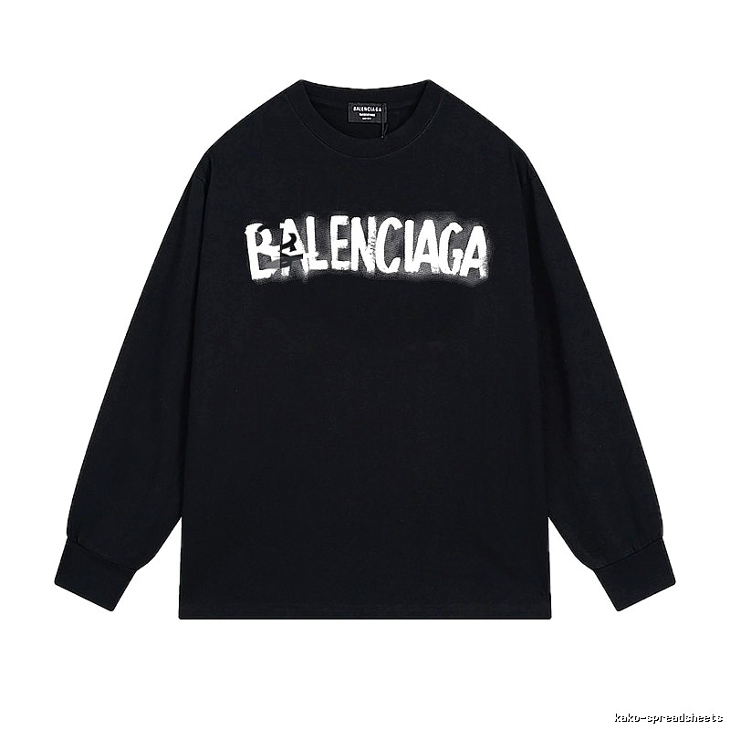 Balenciaga letter style black T-shirt