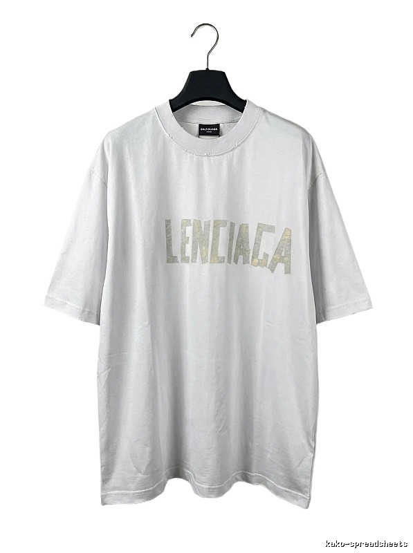 Balenciaga letter-style white T-shirt