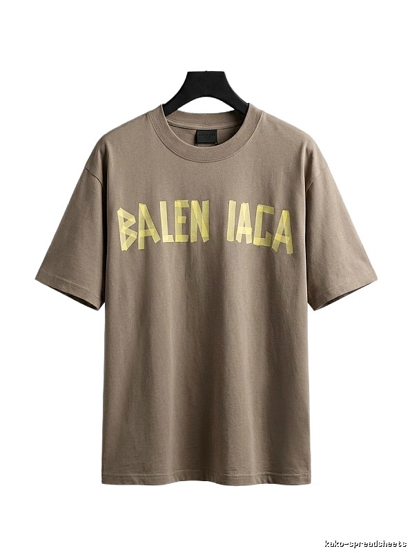 Balenciaga letter trendy brand khaki T-shirt