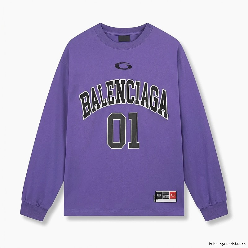 Balenciaga preppy style purple sweatshirt