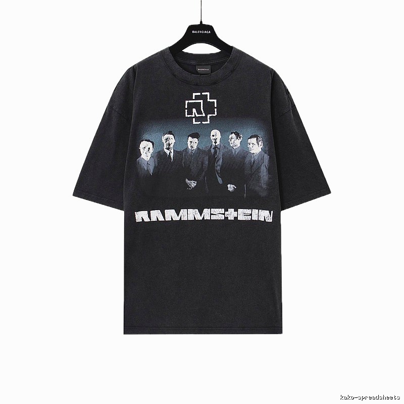 Balenciaga Rock Style Black T-shirt
