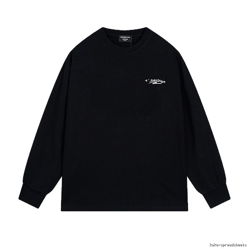 Balenciaga simple style black long-sleeved shirt