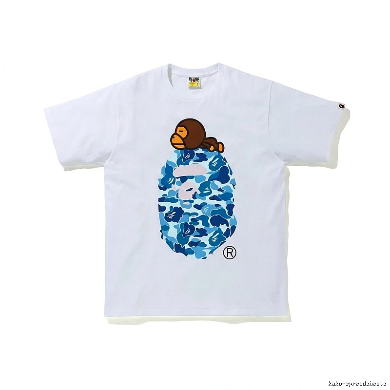 Bape Ape Camouflage Style White T-shirt