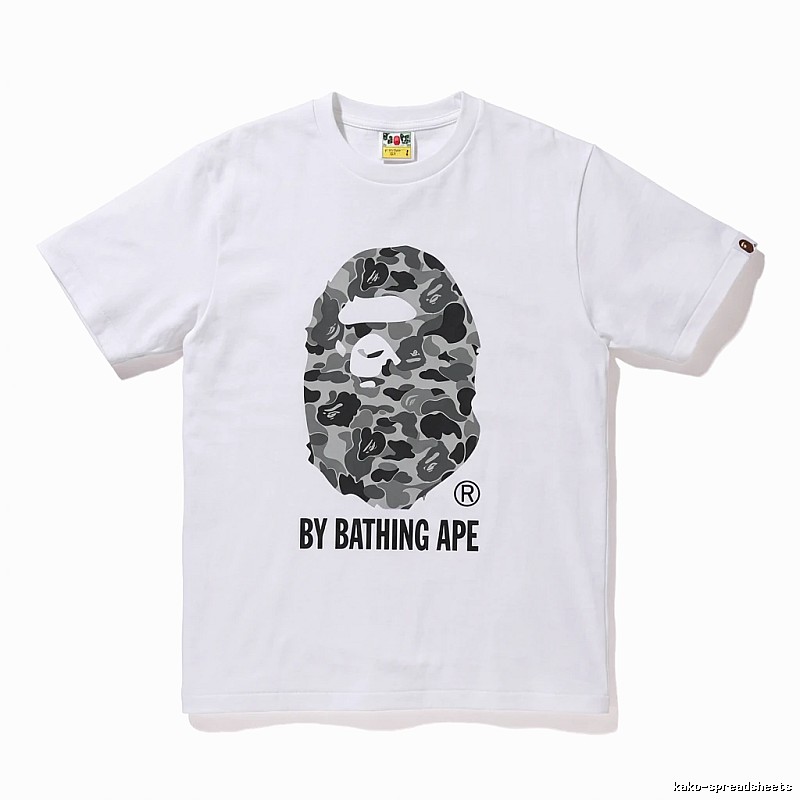 Bape Ape Head Camouflage Style White T-shirt