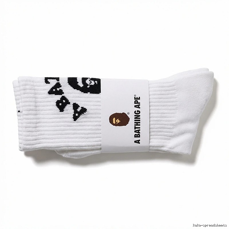 Bape Ape Head White Trendy Socks